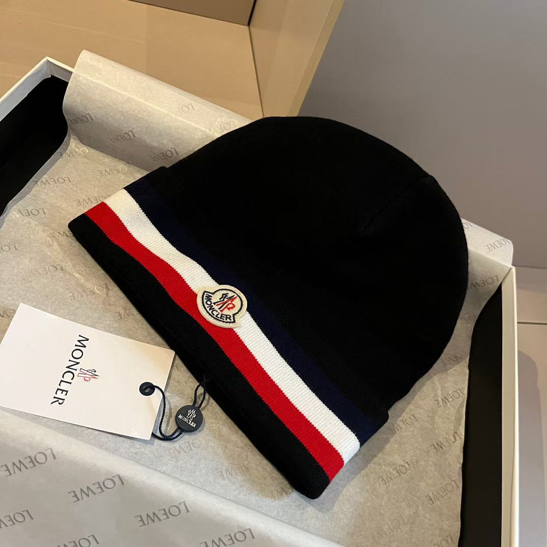 Moncler hat white-red-black unisex(delivery 7-15 days)