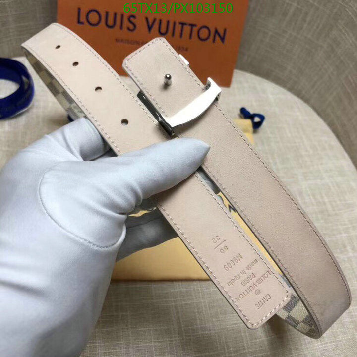 Lv belt white unisex (delivery 7-21 days)