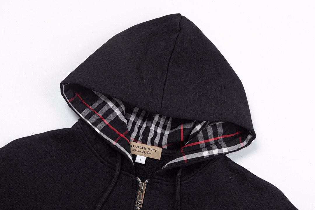 burberry London black nova check zip hoodie (delivery 7-21 days